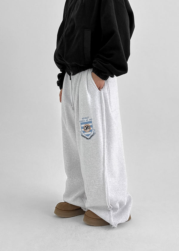 (UNISEX) Serban Sheepskin Embroidered Two-way Banding Pants