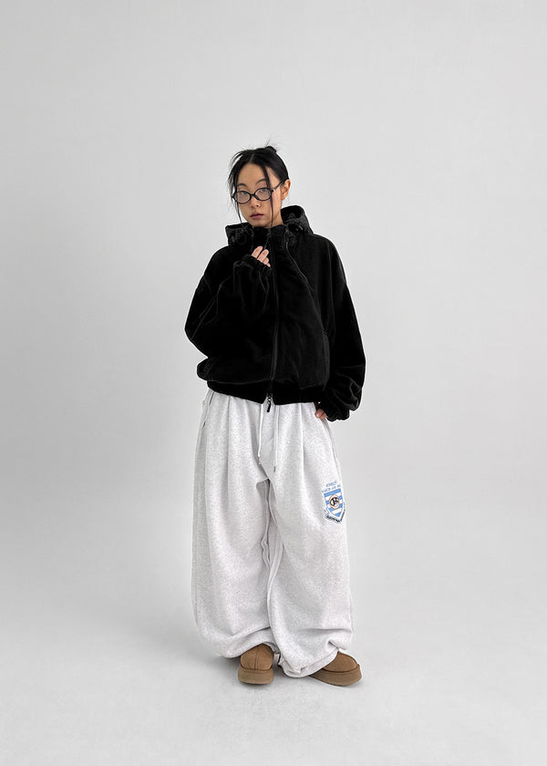 (UNISEX) Serban Sheepskin Embroidered Two-way Banding Pants
