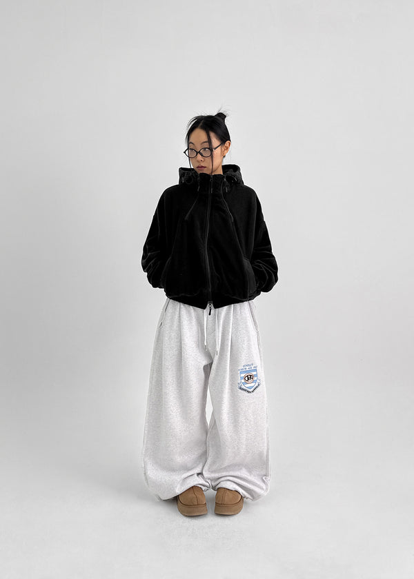 (UNISEX) Serban Sheepskin Embroidered Two-way Banding Pants