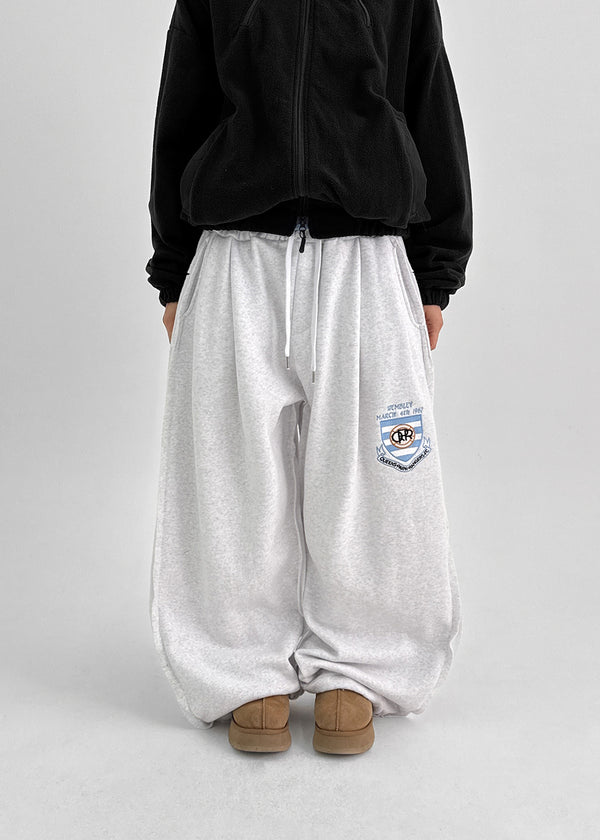 (UNISEX) Serban Sheepskin Embroidered Two-way Banding Pants