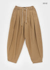 Shaver Pintuck Balloon Cotton Banding Pants