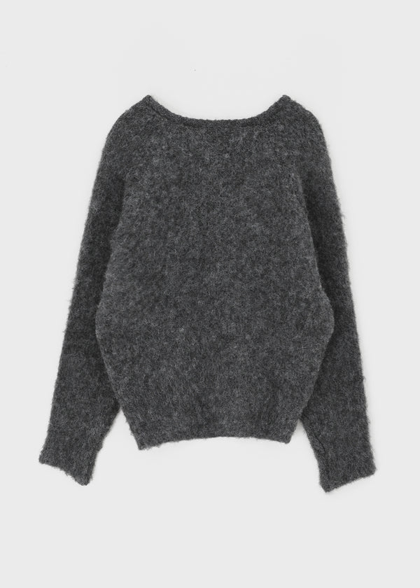 Huenings Hairy V-neck Wool Knit
