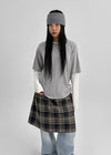 Totori Loose Fit Short Sleeve Layered Long Sleeve T-shirt