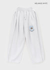 (UNISEX) Serban Sheepskin Embroidered Two-way Banding Pants