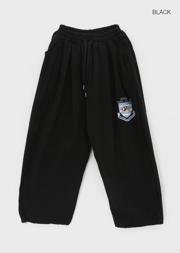 (UNISEX) Serban Sheepskin Embroidered Two-way Banding Pants