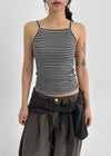 Pube Fleece Striped Sleeveless