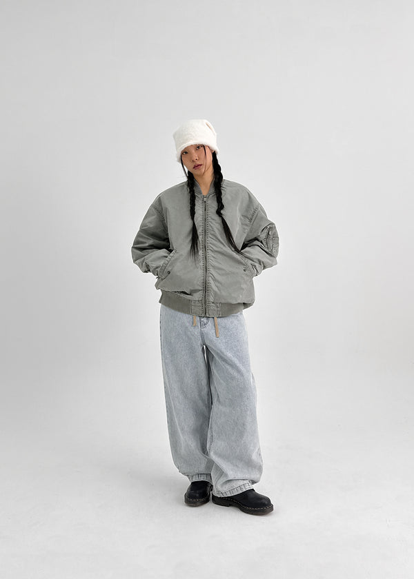 Kiaf Strap Vintage Wide Denim Pants