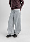 Kiaf Strap Vintage Wide Denim Pants