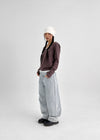 Kiaf Strap Vintage Wide Denim Pants