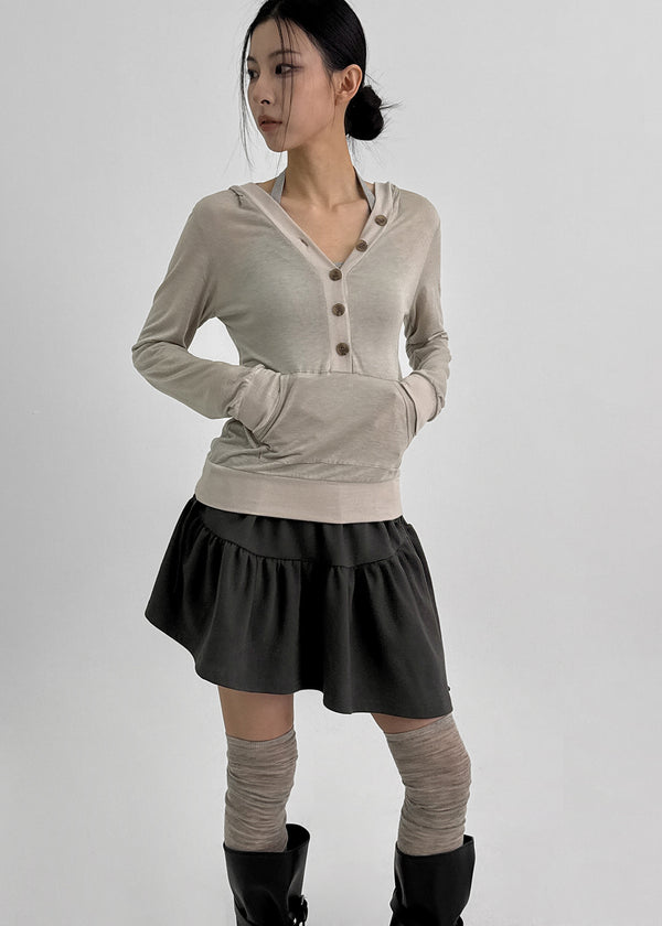 Royto Button Tencel Hoodie