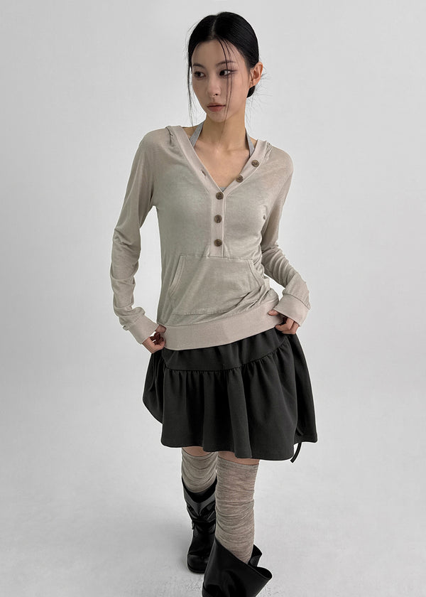 Royto Button Tencel Hoodie