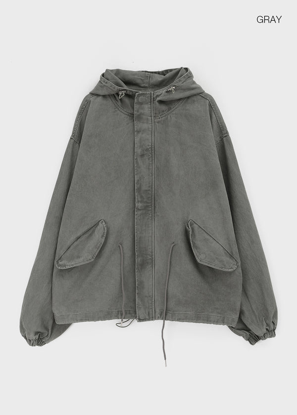 (UNISEX) Chestnut Washed Bomber Jacket