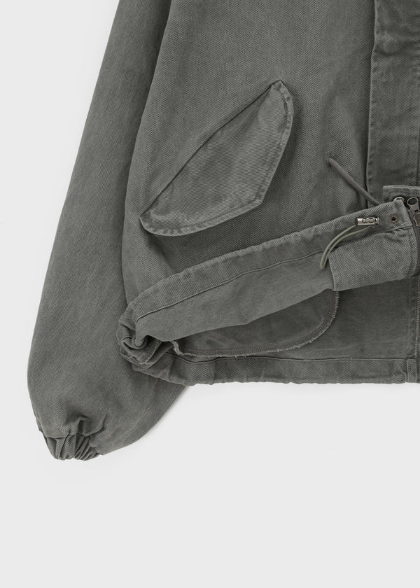 (UNISEX) Chestnut Washed Bomber Jacket