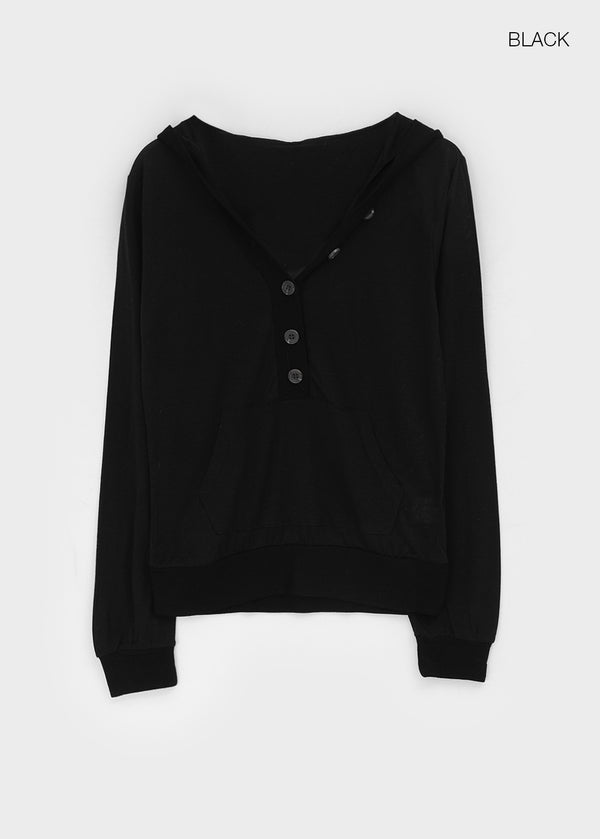 Royto Button Tencel Hoodie