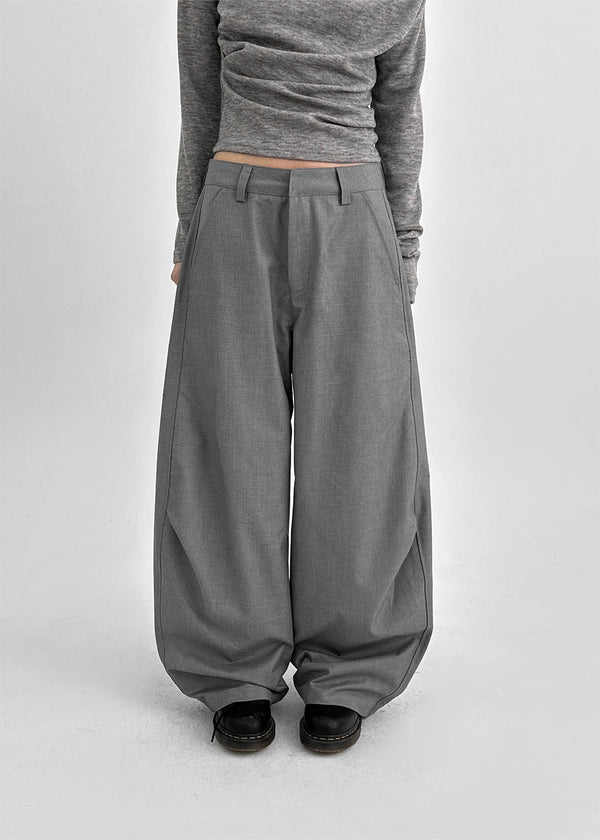 (UNISEX) Tenum Back Pocket Balloon Wide Slacks