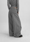(UNISEX) Tenum Back Pocket Balloon Wide Slacks