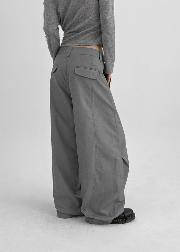 (UNISEX) Tenum Back Pocket Balloon Wide Slacks