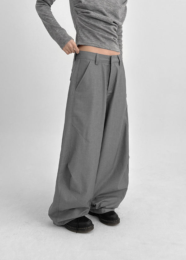(UNISEX) Tenum Back Pocket Balloon Wide Slacks
