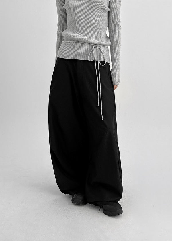 (UNISEX) Tenum Back Pocket Balloon Wide Slacks