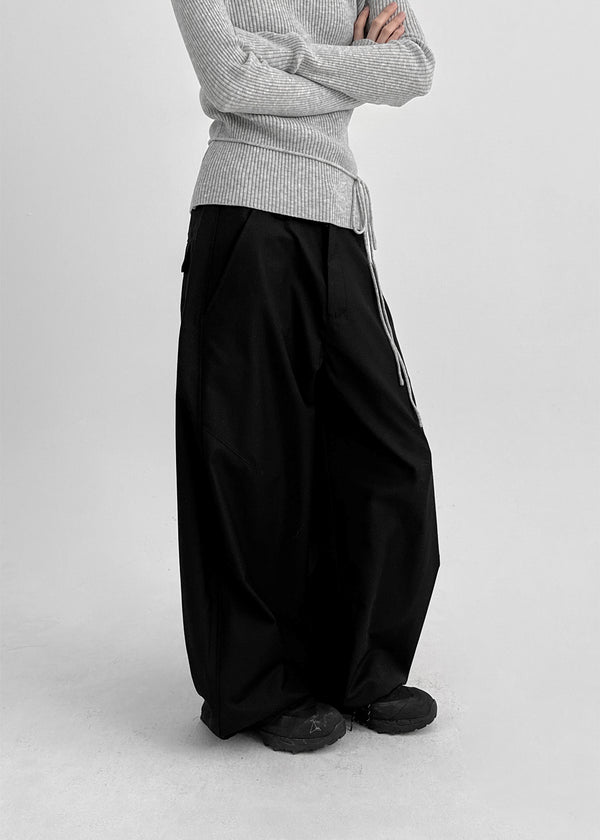 (UNISEX) Tenum Back Pocket Balloon Wide Slacks