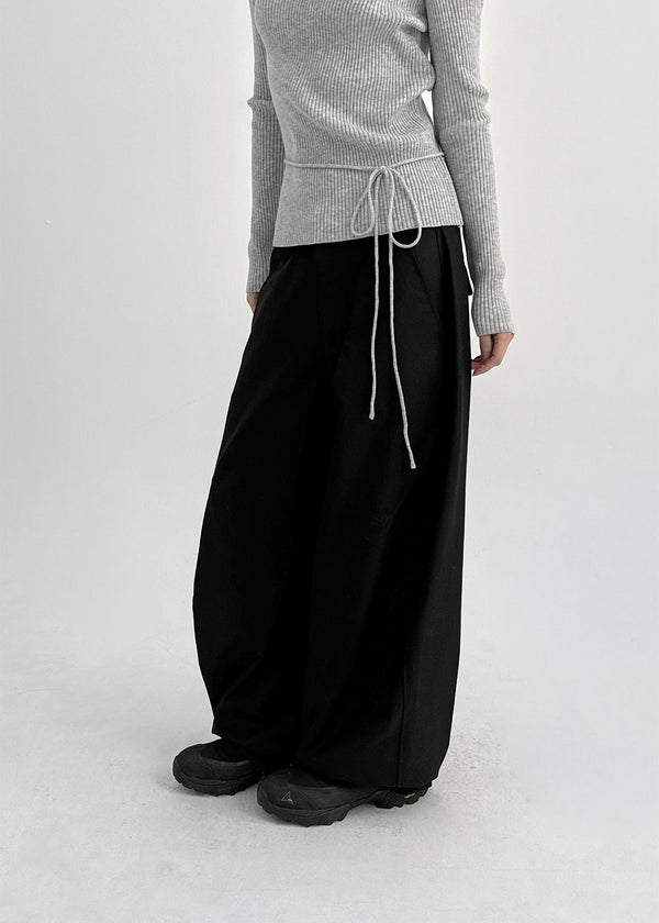 (UNISEX) Tenum Back Pocket Balloon Wide Slacks