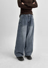 Denew Back Pocket Wide Denim Pants