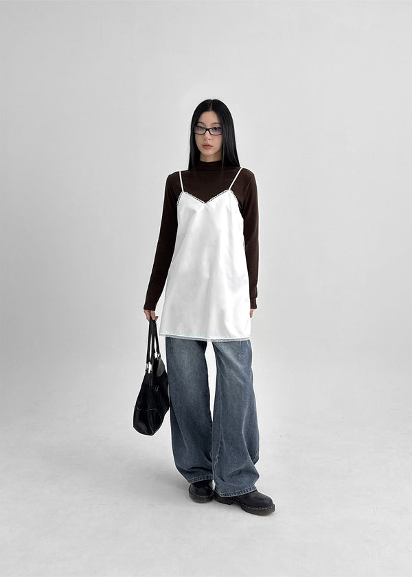 Denew Back Pocket Wide Denim Pants