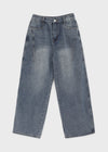 Denew Back Pocket Wide Denim Pants