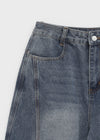 Denew Back Pocket Wide Denim Pants