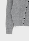 Tetoni Unbalanced Button Knit Cardigan (50% Wool)