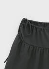 Hartin Unbalanced Shirring Mini Skirt