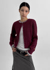 Poilot Cable Wool Knit Cardigan