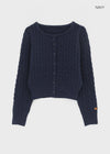Poilot Cable Wool Knit Cardigan