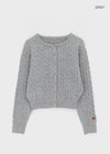 Poilot Cable Wool Knit Cardigan