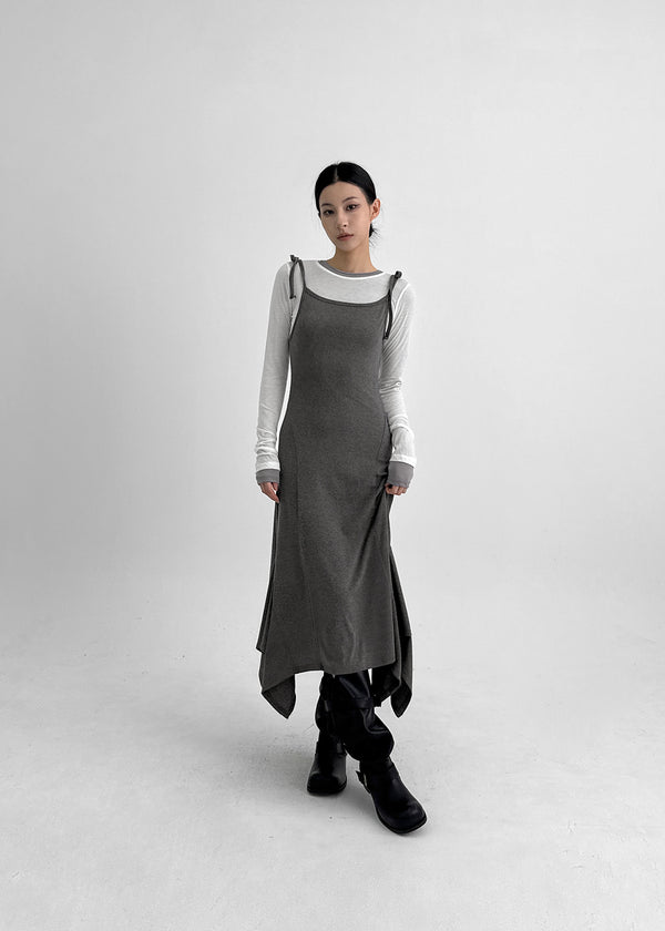 Roena Unbalanced Layered Sleeveless Long Dress