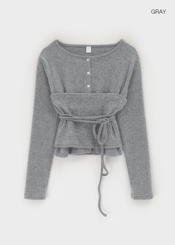 Roetty Set - Top, Cardigan