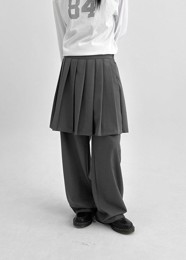 Stoa Pleated Wide Skirt Pants