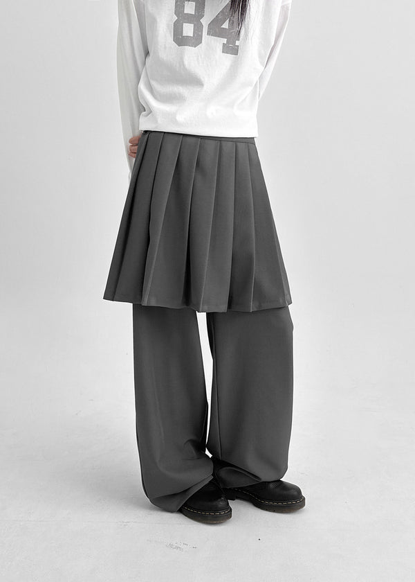 Stoa Pleated Wide Skirt Pants