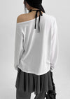 Eta One-shoulder Numbering Long-sleeved T-shirt
