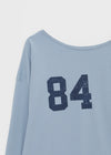 Eta One-shoulder Numbering Long-sleeved T-shirt