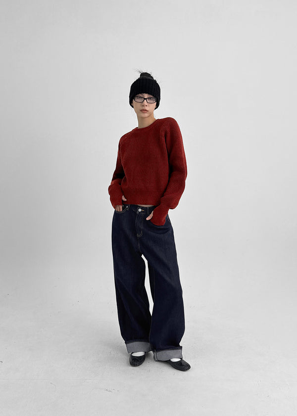 Okiwa Non-fade Bijo Wide Denim Pants