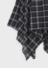 Chestin Check Unbalanced Midi Skirt
