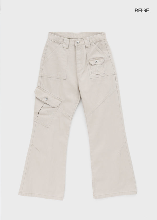 Tatum Pocket Bootcut Cotton Pants