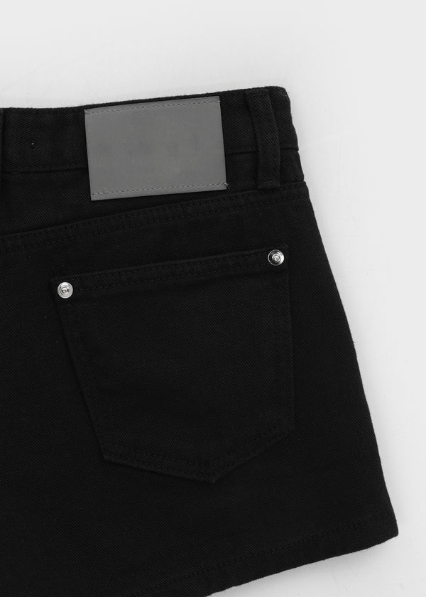 Violet Studded Cotton Shorts