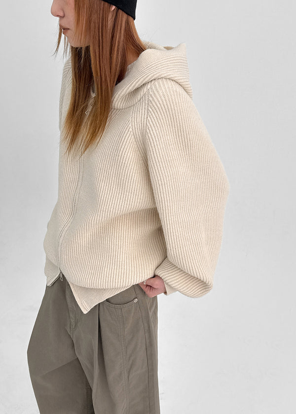 Teakong Two-way Knit Hooded Zip-up
