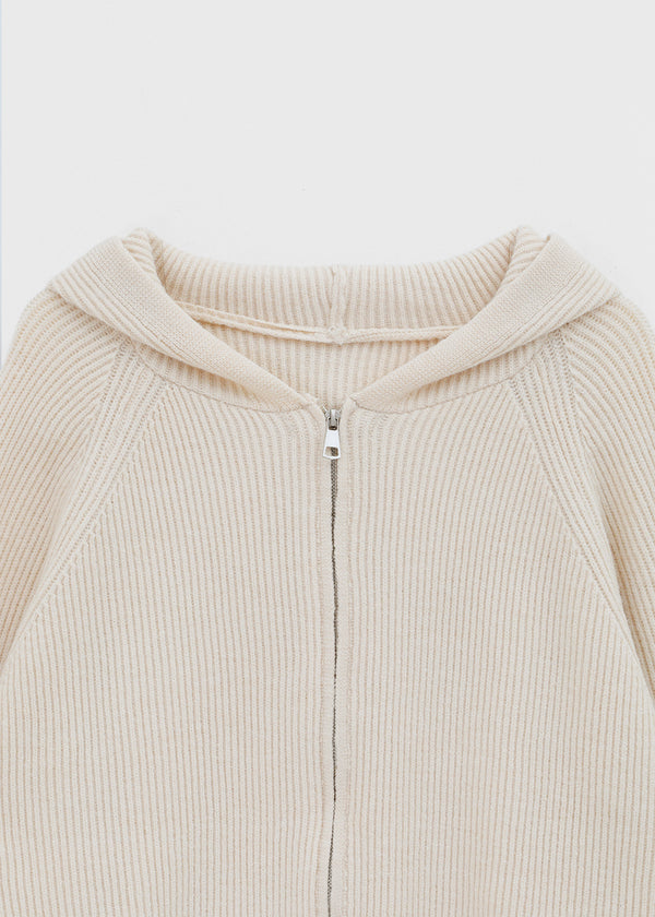 Teakong Two-way Knit Hooded Zip-up