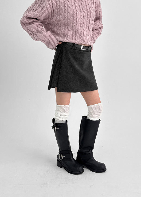 Magaro Wool Skirt Pants (belt Set)