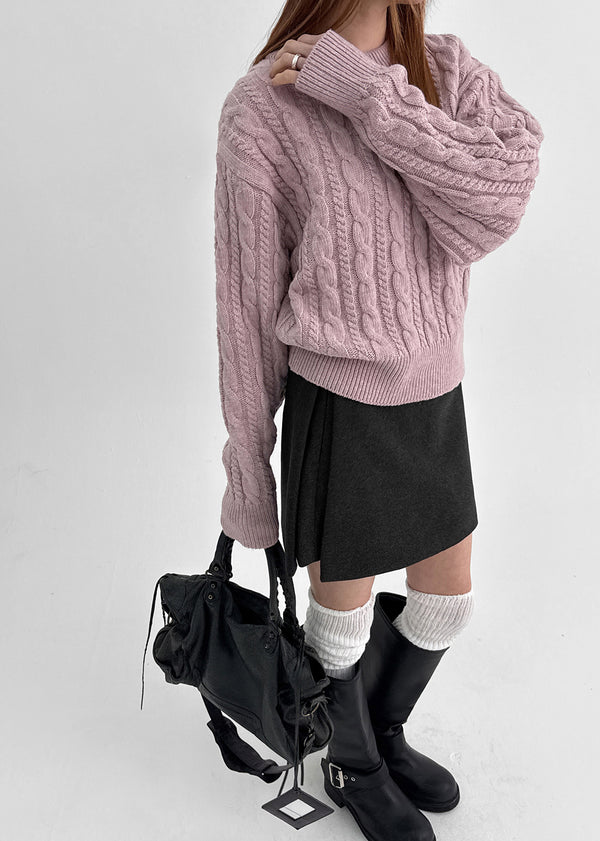 Magaro Wool Skirt Pants (belt Set)