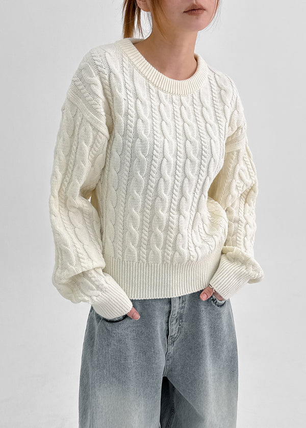 Relet Cable Round Knit