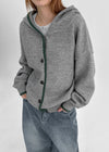 Tiya Two-tone Hooded Knit Cardigan